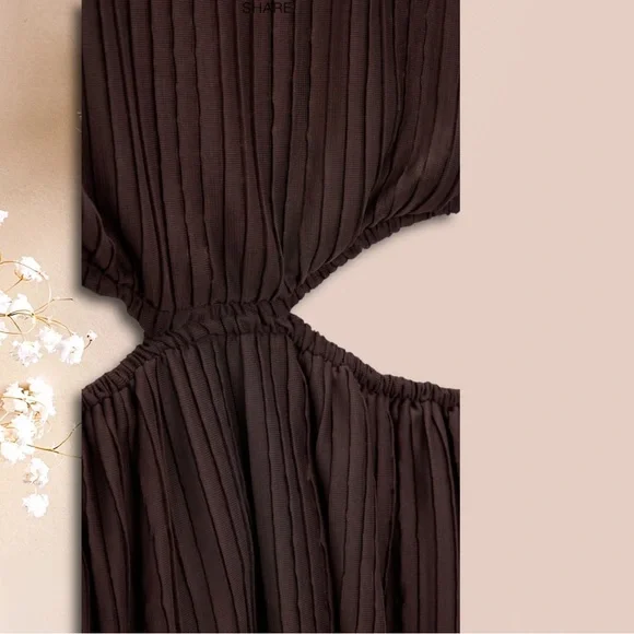 NWT ZARA CUTOUT PLEATED MINI DRESS - Picture 6 of 6